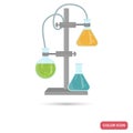 Chemical experience color flat icon for web and mobile design Royalty Free Stock Photo