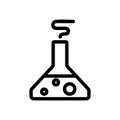 Chemical experience icon vector. Isolated contour symbol illustration