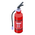 Chemical fire extinguisher icon, isometric style