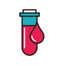 chemical flask blood