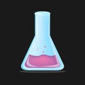 Chemical flask for conducting test reaction experience Royalty Free Stock Photo