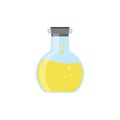 Chemical flask flat vector illustration. Vector isolated icon on white background Royalty Free Stock Photo