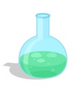 Chemical Flask with Green Substance Vector Icon Royalty Free Stock Photo
