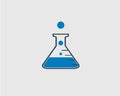 Chemical flask icon . Royalty Free Stock Photo