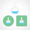 Chemical flask Icon Isolated on White Background Royalty Free Stock Photo