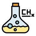 Chemical flask icon vector flat Royalty Free Stock Photo