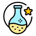 Chemical flask icon vector flat Royalty Free Stock Photo