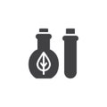 Chemical flask and test tube vector icon Royalty Free Stock Photo