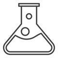 Chemical Flask vector Chemistry thin line icon or symbol Royalty Free Stock Photo
