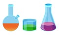 Chemical Flasks of Different Shape Isolated Vector Royalty Free Stock Photo