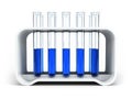 Chemical flasks with reagents