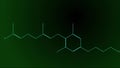 Chemical formula of the cannabigerol molecule