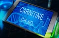 The chemical formula of carnitine Royalty Free Stock Photo