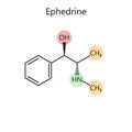 Chemical formula ephedrine diagram medical science