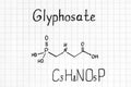 Chemical formula of Glyphosate.