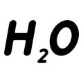 Chemical formula H2O Water icon black color vector illustration flat style image Royalty Free Stock Photo