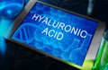 The chemical formula of Hyaluronic acid Royalty Free Stock Photo