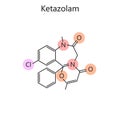 Chemical formula Ketazolam diagram