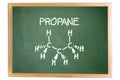 Chemical formula of propane Royalty Free Stock Photo