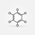 Chemical Formula Structure vector Biochemistry concept line minimal icon