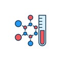 Chemical Formula and Test-Tube vector Biochemistry concept colored icon