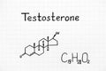 Chemical formula of Testosterone Royalty Free Stock Photo