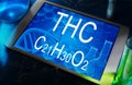 The chemical formula of THC