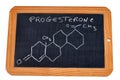 Chemical formula of progesterone