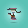 Chemical formulas isometric icon. Simple color vector of science icons for ui and ux, website or mobile application Royalty Free Stock Photo