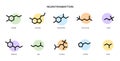 Chemical formulas of neurotransmitters Royalty Free Stock Photo