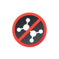 Chemical free icon, round vector sign