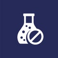 Chemical free icon, vector sign