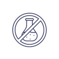 Chemical free line icon, vector