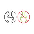 Chemical free,no preservative, no additive sign. Vector icon template