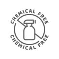 Chemical free vector icon