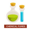 Chemical fumes flask with corks allergy and antritis causative