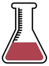 Chemical glass icon. Laboratory equipment. Science symbol Royalty Free Stock Photo
