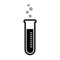 Chemical glass tube vector icon