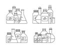 Chemical glassware icon Royalty Free Stock Photo