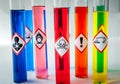 Chemical Hazard pictograms multicolored Royalty Free Stock Photo