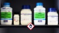 Chemical Hazard Sign pictogram, Globally Harmonized System of Classification and Labelling of Chemicals GHS Flammable substance Royalty Free Stock Photo