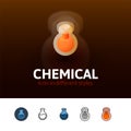 Chemical icon in different style Royalty Free Stock Photo