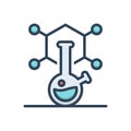 Color illustration icon for Chemical, laboratory and chemistry