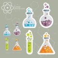 Chemical Icon set with background