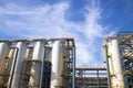 Chemical Industrial Plant against the blue sky Royalty Free Stock Photo