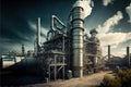 Chemical industriy factory panorama image Royalty Free Stock Photo