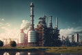 Chemical industriy factory panorama image Royalty Free Stock Photo