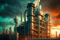 chemical industriy factory panorama image Royalty Free Stock Photo