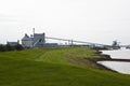 Chemical industry along the Eems dike, Holland Royalty Free Stock Photo