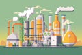 Chemical industry. Conceptual image of a chemical plant created with Generative AI technology